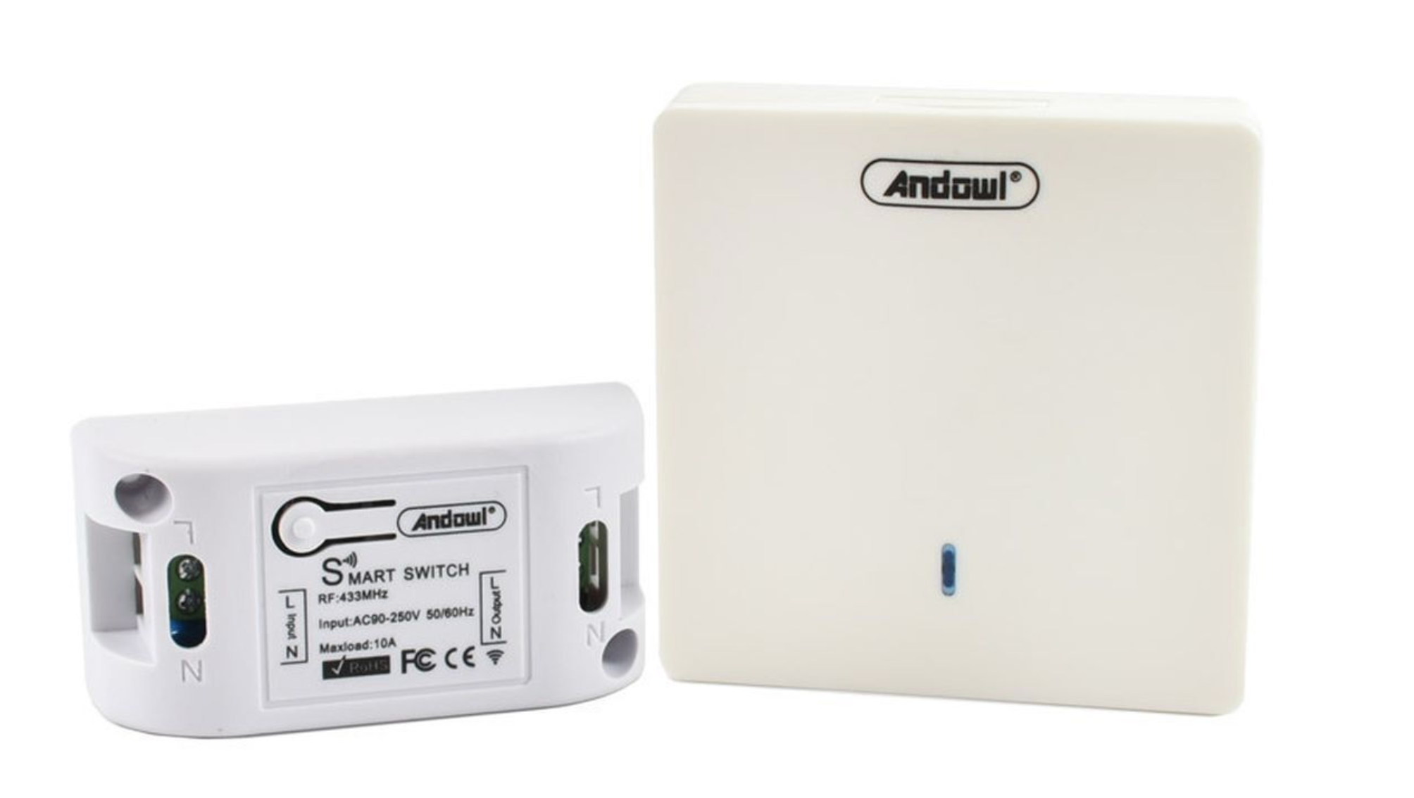 Intrerupator inteligent wireless pentru iluminat sau alimentare Andowl Q KG09